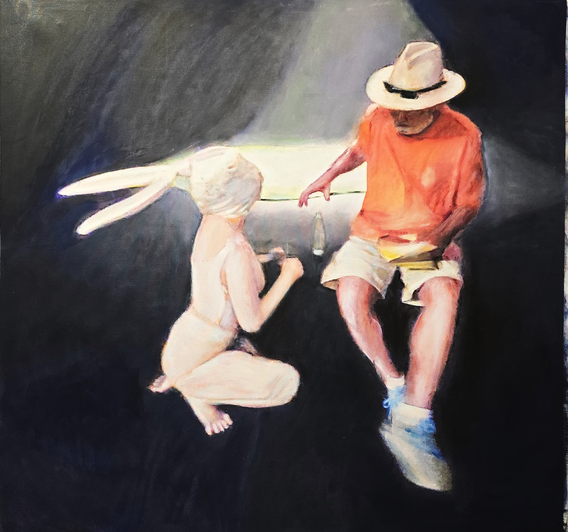 Dancer and man with bottle